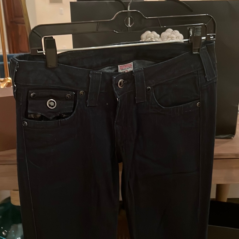 Special edition True Religion black sequin straight leg jean